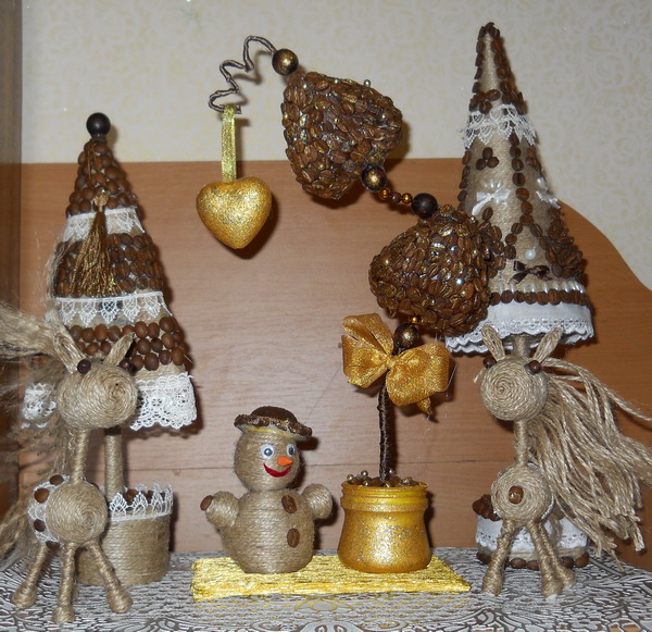 кофейно-джутовые